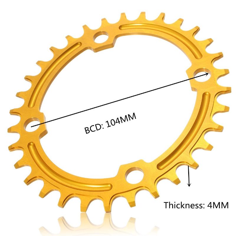 Snail 32t Oválny Ddisc Reťazový Prevod Kľuky Na Bicykel 104mm Prevodové Koleso S Jedným Zubom Positive A Nega