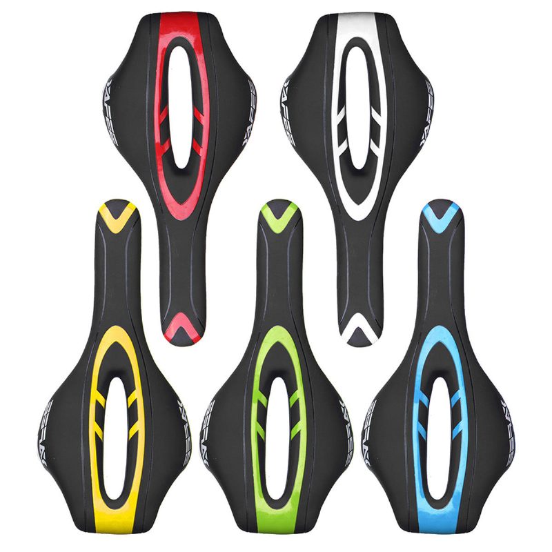 Yf-1064 290 X 145 mm Priedušná Koža Extra Pohodlné Duté Sedlo Závodná Podložka Gélový Vankúš Na Bicykel Mtb Cestný