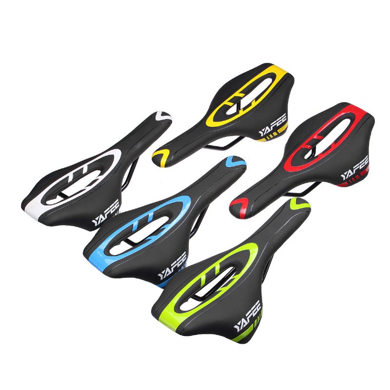 Yf-1064 290 X 145 mm Priedušná Koža Extra Pohodlné Duté Sedlo Závodná Podložka Gélový Vankúš Na Bicykel Mtb Cestný