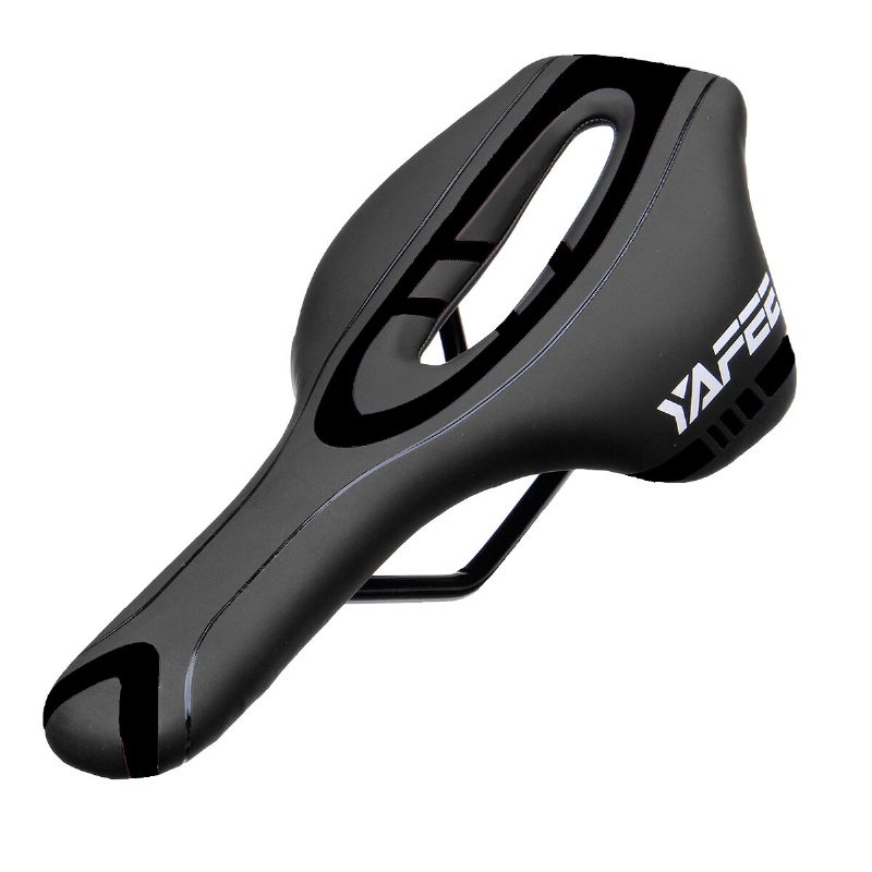 Yf-1064 290 X 145 mm Priedušná Koža Extra Pohodlné Duté Sedlo Závodná Podložka Gélový Vankúš Na Bicykel Mtb Cestný