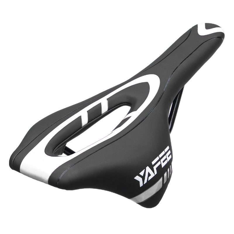 Yf-1064 290 X 145 mm Priedušná Koža Extra Pohodlné Duté Sedlo Závodná Podložka Gélový Vankúš Na Bicykel Mtb Cestný